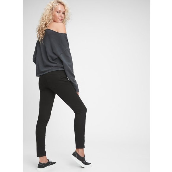 GAP Curvy True Skinny Jeans Black Mid Rise Sz 32 / 14 Regular NWT - Picture 3 of 10
